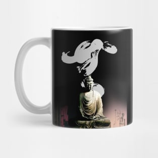 Mushin (Mental State) of Nothingness No. 2: Empty Mind on a Dark Background Mug